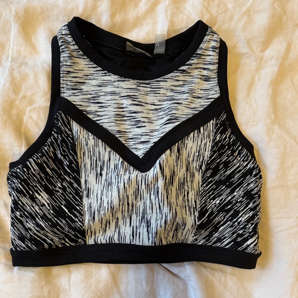 zella Black and White Women's Bra Top
